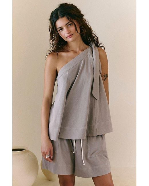 Free People Multicolor Strada One-Shoulder Short Set By