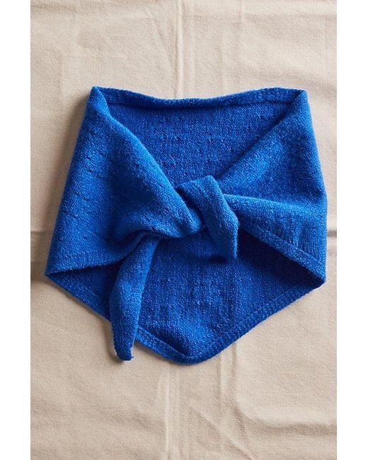 Free People Blue Essential Triangle Scarf
