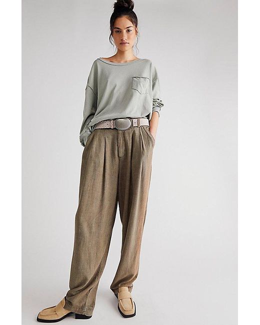 Free People Gray Fade Into You Tee