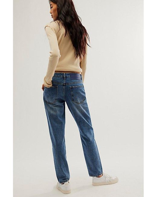 One Teaspoon Blue Stixxs Low-waist Slim Straight Jeans