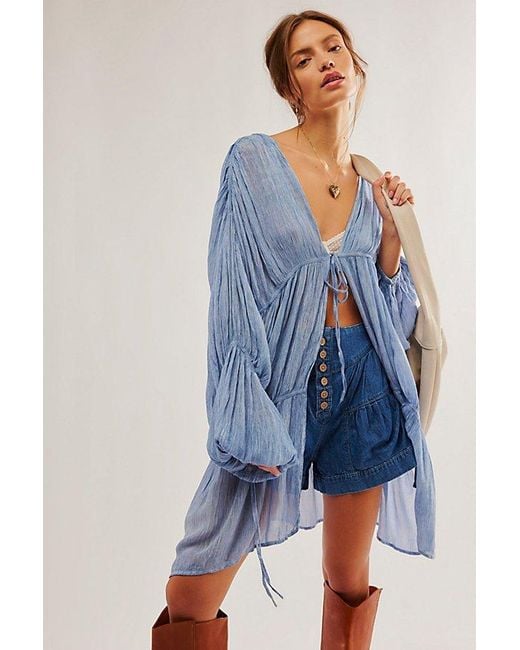 Free People Blue Juliet Kimono
