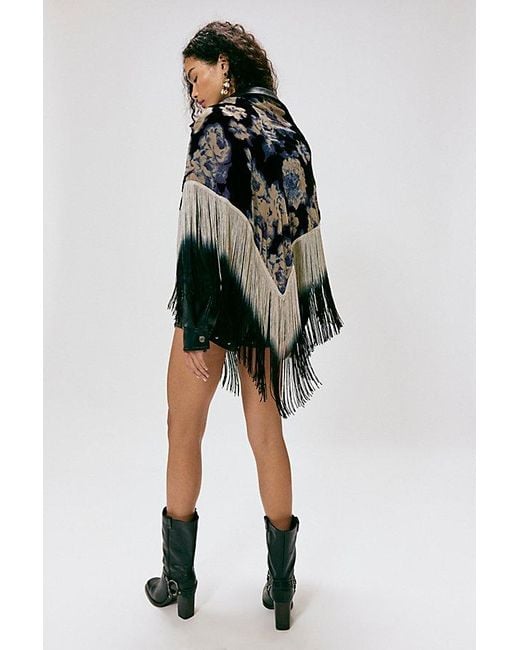 Anna Sui Multicolor Fringe Shawl