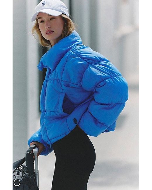 Fp Movement Blue In A Bubble Puffer Jacket