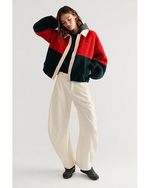 The Tiny Big Sister Red Sherpa Jacket