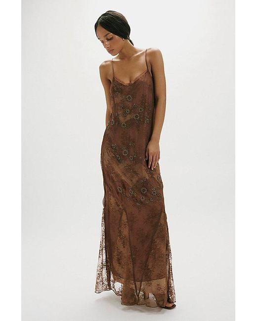 Free People Brown Julio Maxi Dress