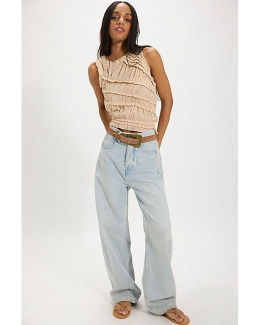 Free People Multicolor Truro Baggy Puddle Jeans