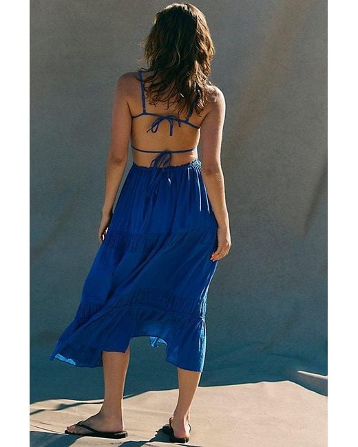 Free People Blue Taking Sides Maxi