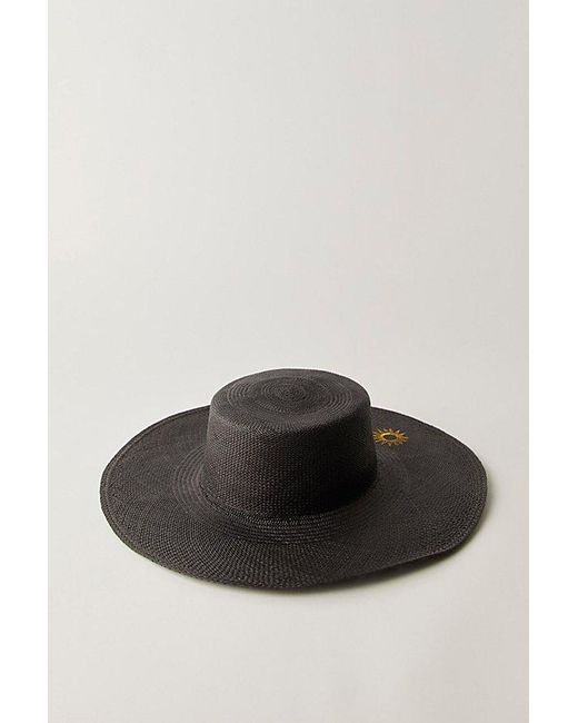 Van Palma Black Solveig Jr Straw Hat