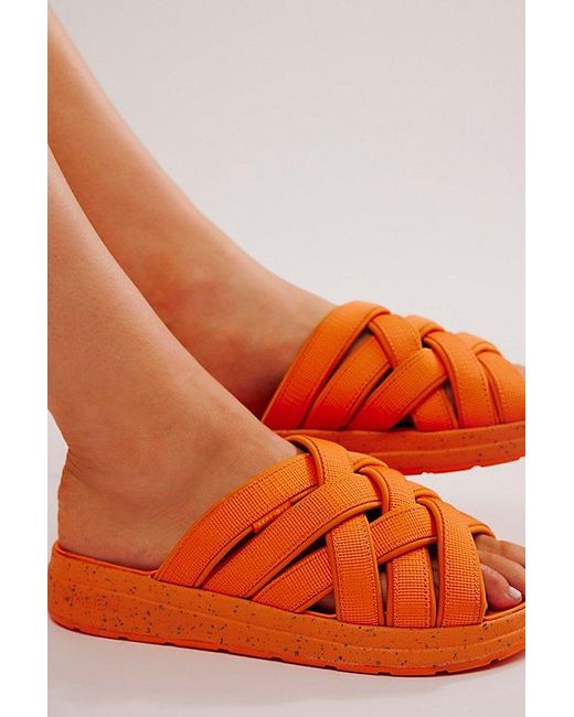 Malibu Sandals Orange Zuma Recycled Slides