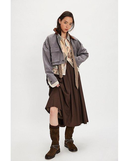 Free People Natural Winnie Plaid Shirt