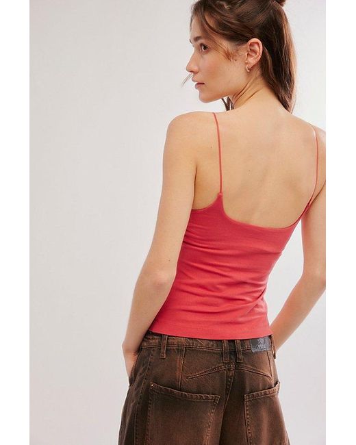 Free People Red Anywhere Anytime Tank