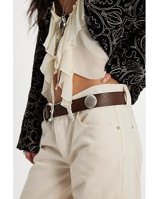 NWT Free People Rhea Leather Belt in Black Rhea Leather Belt | Free People main image 3