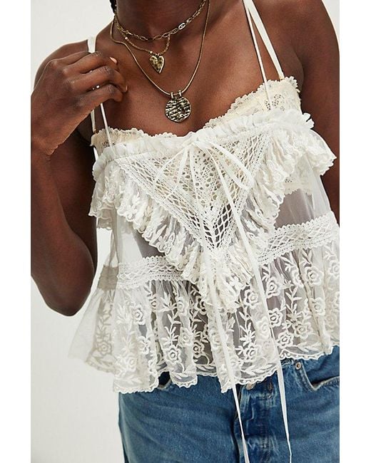 フリーピープル Free People Sofia Embroidered Tank レディース シャツ トップス Ivory Free People Sofia Embroidered Tank in Ivory | REVOLVE