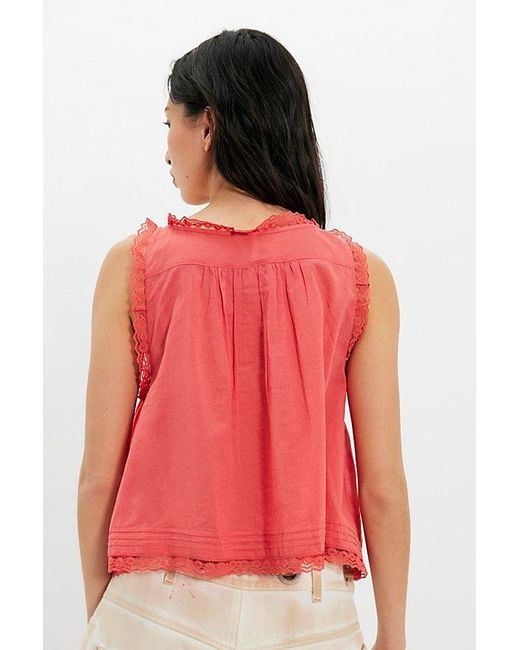 Free People Red Forevermore Tank Top
