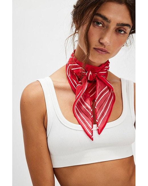 Free People Red Essential Triangle Bandana