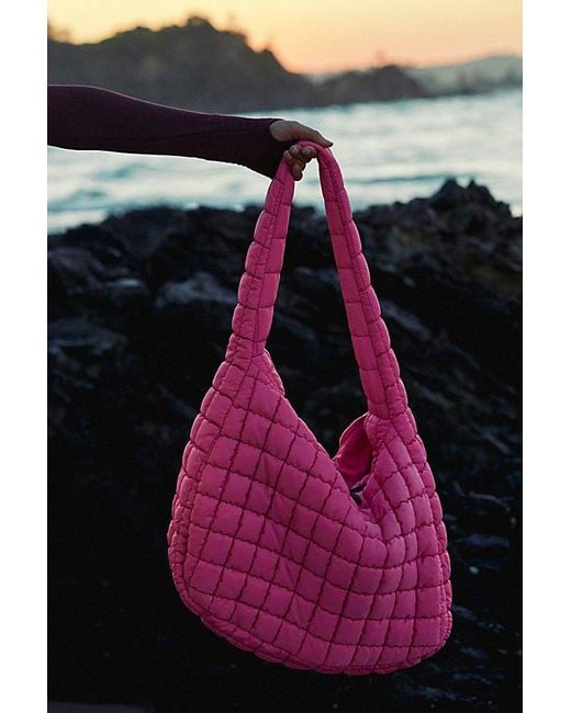 Free People Pink Fp Movement Quilted Carryall