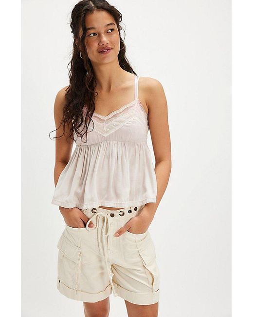 Free People Natural Frankie Washed Shorts