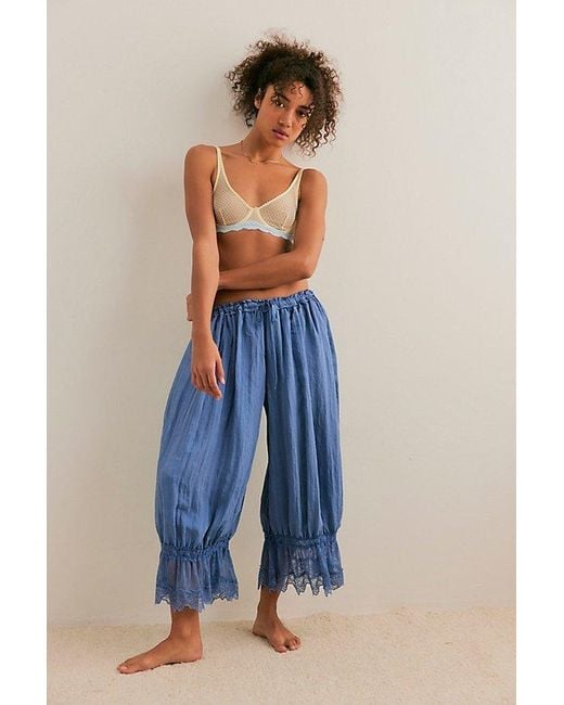 Free People Forever Young Bloomer Pants in Blue | Lyst
