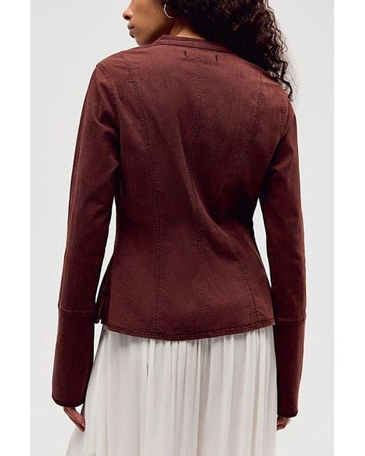 Free People Red Festival Nights Top