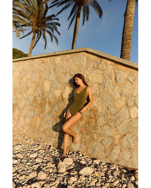 Beach Riot Metallic Reese One-Piece Swimsuit