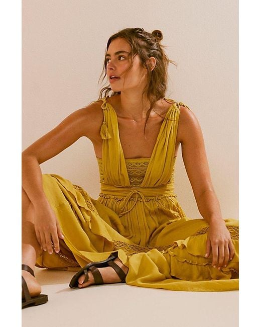 women's yellow maxi dress Daisy Butter Yellow Dress