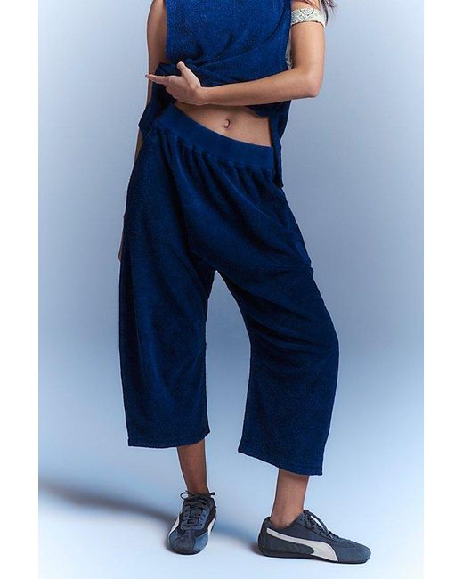 Fp Movement Blue Towel Terry Relaxed Set