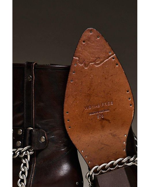 Free People Multicolor Aiden Chain Boots Shoe