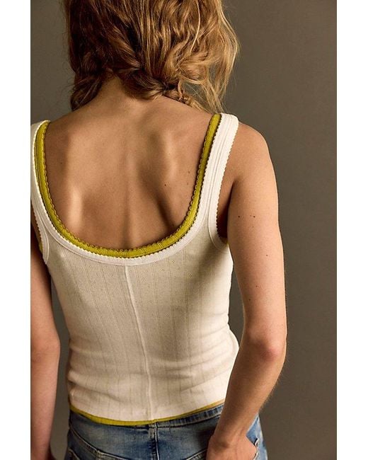 Intimately By Free People Black End Game Pointelle Tank Top