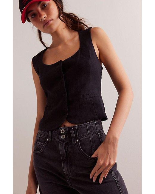 Free People Blue We The Free Aster Straight-Leg Jeans