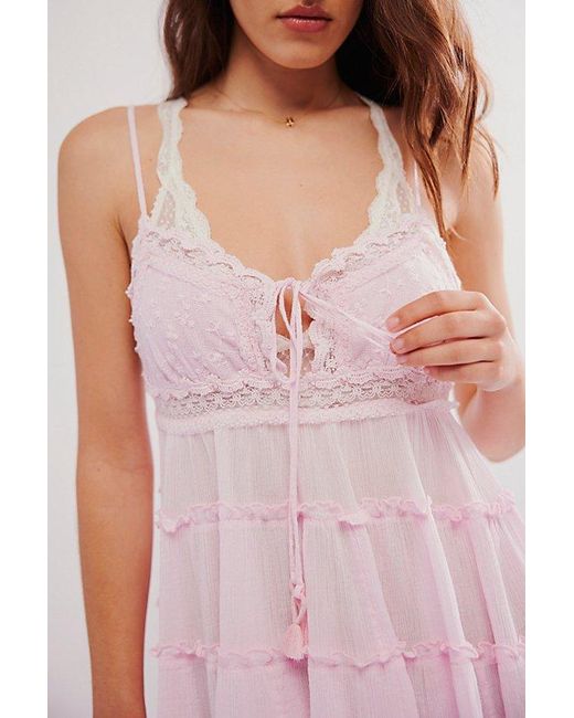 Intimately By Free People Pink Sunsetter Mini Slip