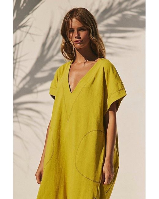 free-est Yellow Strada Maxi Dress By