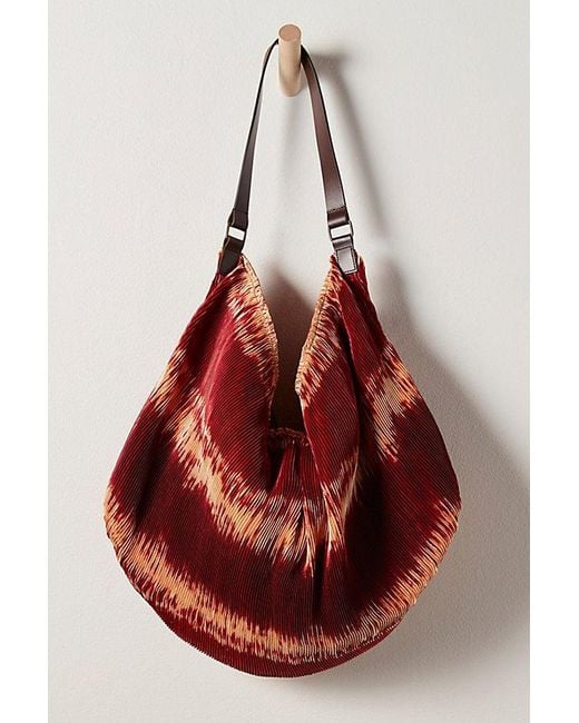 Free People Red Piper Plisse Tote