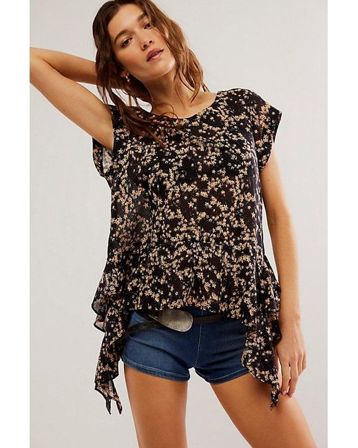 Free People Roadhouse Printed Tunic At In Black Combo, Size: Xs
