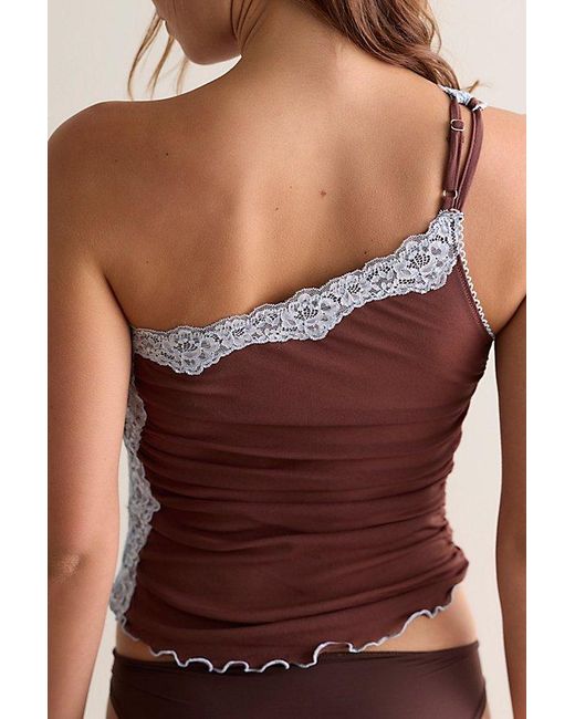 Free People Brown See Thru You Cami