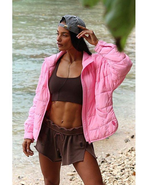 Fp Movement Pink Pippa Packable Puffer Jacket
