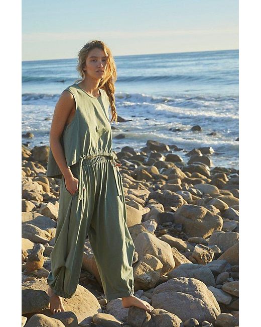 Free People Green Talley Set