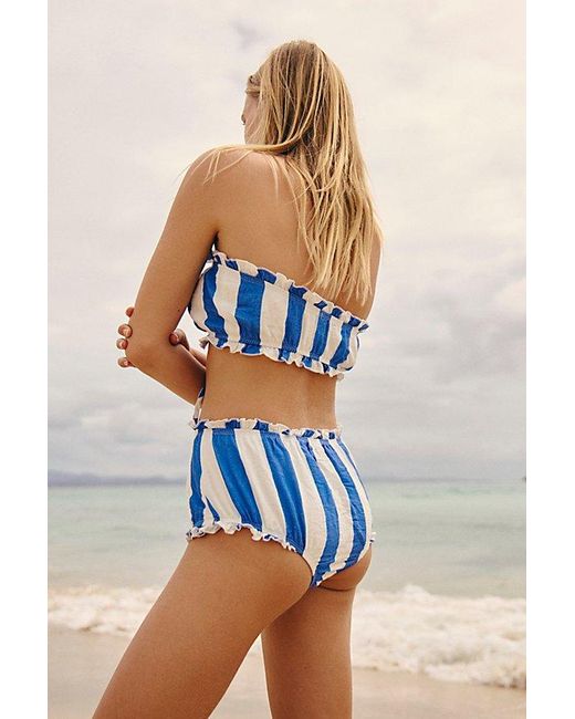 Free People Blue Free-Est The Betty Bandeau Bikini Top