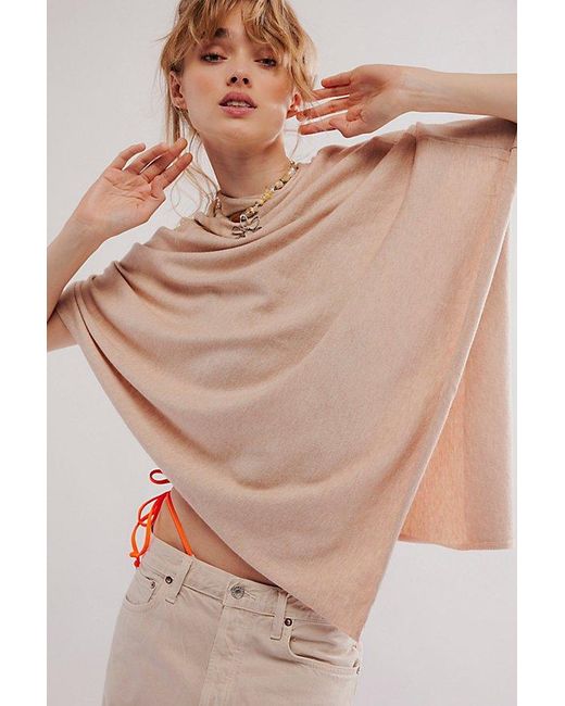 Free People Natural Simply Triangle Poncho