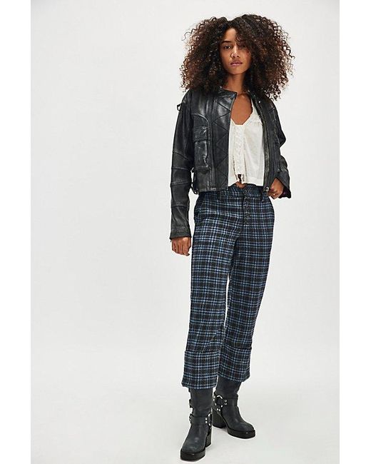 Free People Blue Parkway Cuffed Trousers