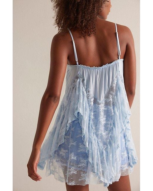 Intimately By Free People Blue Sunday Candy Mini Slip By