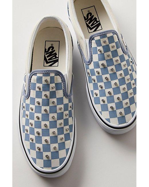 Vans Gray Classic Rhinestone Slip-Ons