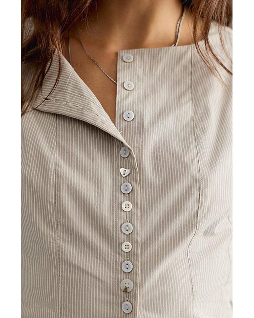 Free People Multicolor Madison Button Down Top