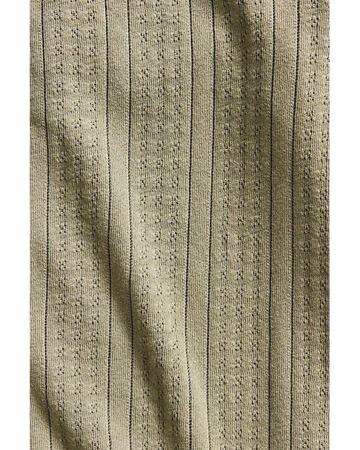 Free People Green Penny Pointelle Cardi