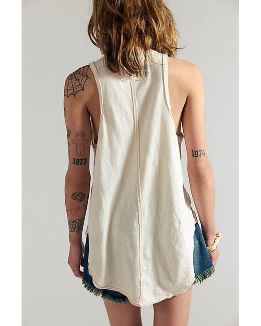 Free People Blue We The Free Rosie Graphic Tank