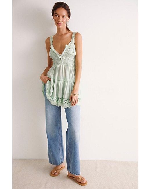 Intimately By Free People Blue Love Mini Slip Dress By