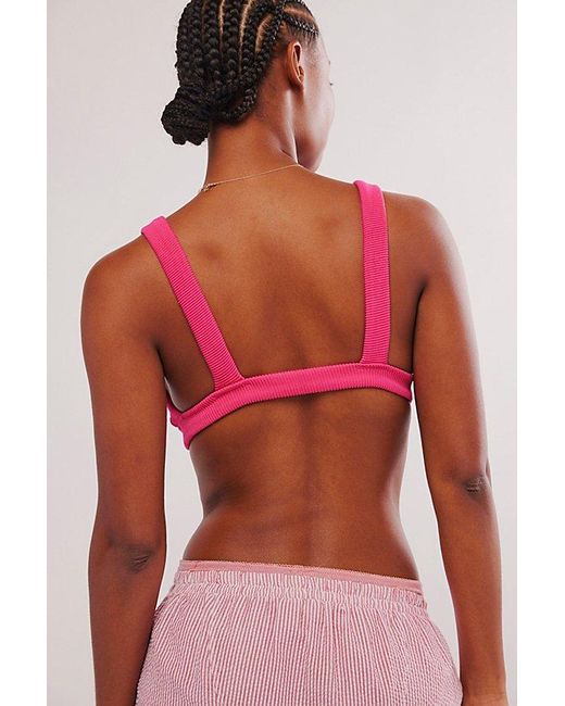 Intimately By Free People Pink All Day Rib Triangle Bralette