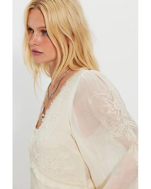 Free People White To The Clouds Mini Dress