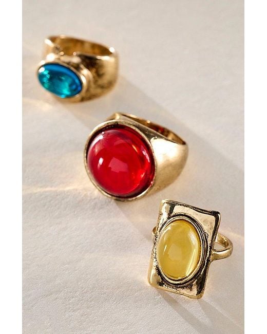 Free People Metallic Hanson Ring Set