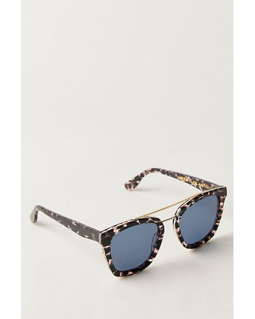Free People Brown Chloe Polarized Aviator Sunglasses