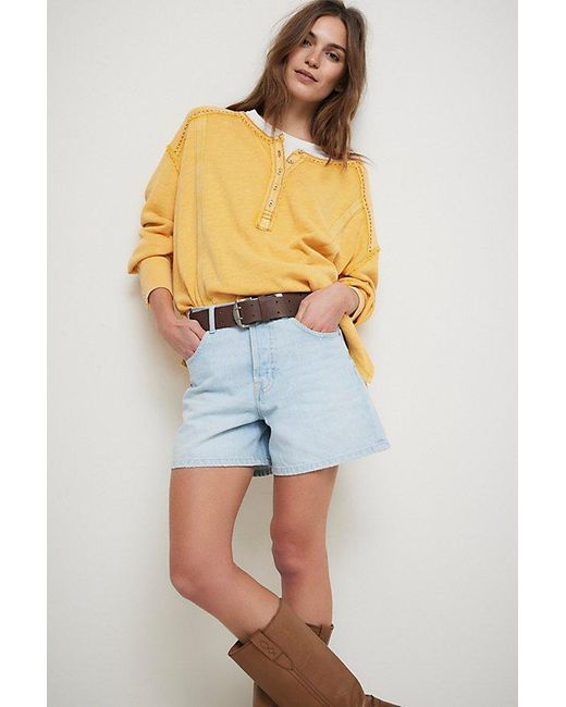 Free People Blue Tippi Denim Shorts